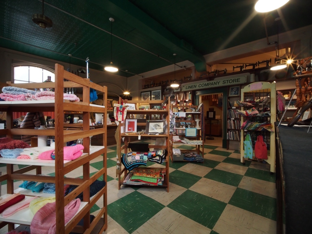 A view of the Mill Museum's gift shop located in the Main Street entrance to Dunham Hall.